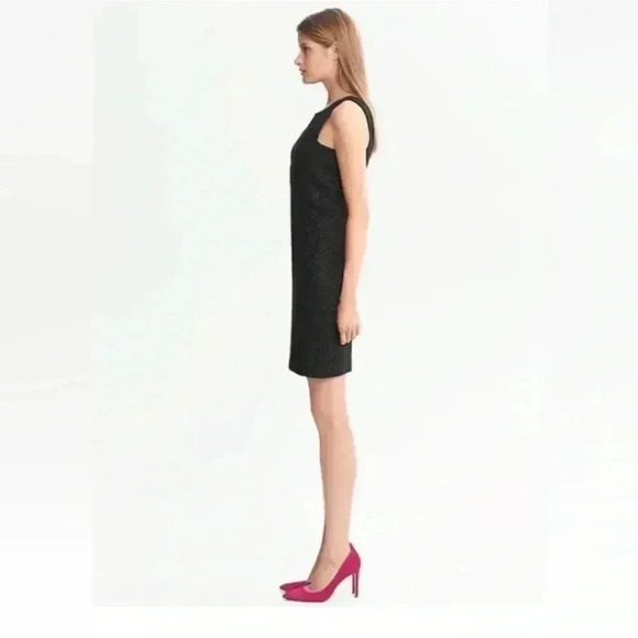 NWT Banana Republic Wool Blend Petite Black Lace-Side Sheath Dress Sz 8 Petite - Picture 3 of 13